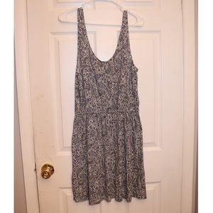 Blue Floral & Paisley Print Dress